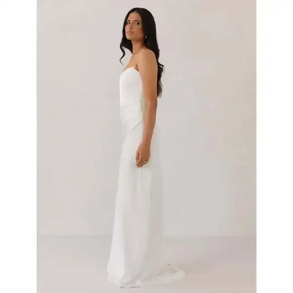 Park & Fifth Cardero Dress Size MM / Off White - Picture 4 of 5